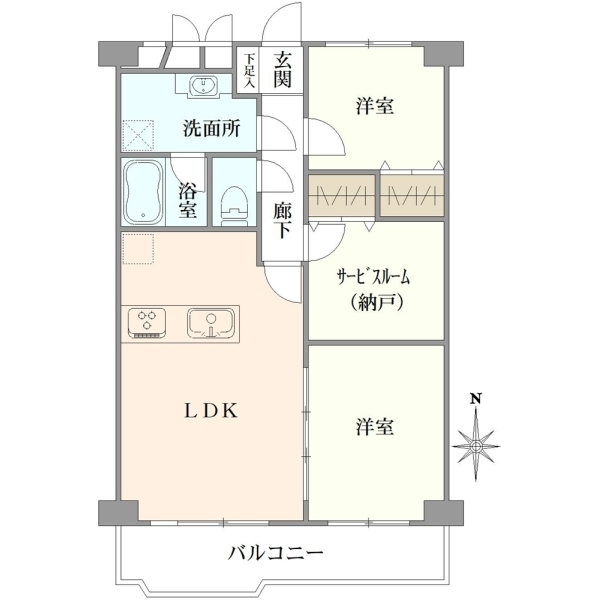 ボナハイツ中川Ａ棟 間取図