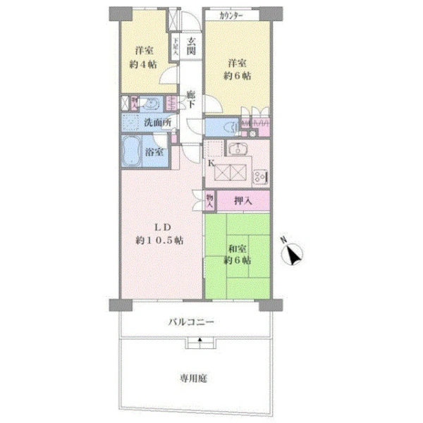 三ツ沢上町パーク・ホームズ参番館 間取図