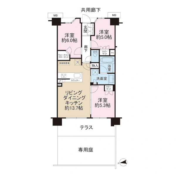 ル・サンク戸塚ブランシエラ 間取図