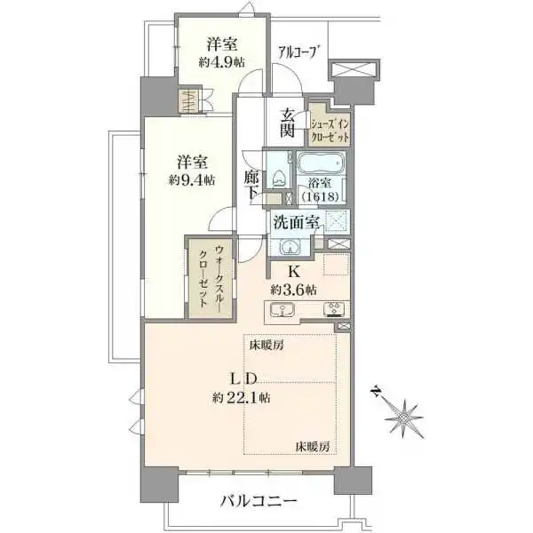 プラウドシティ志木本町マスターコート 間取図