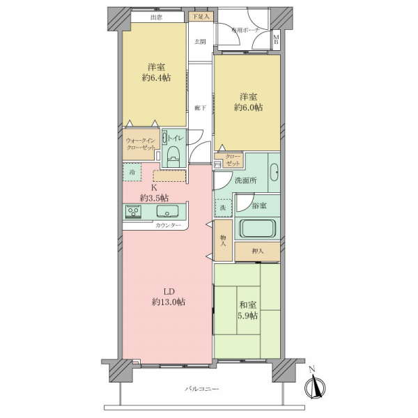 ライフレビュー藤沢ヒルズ 間取図