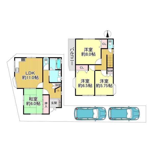 尼崎市東園田町４丁目 間取図