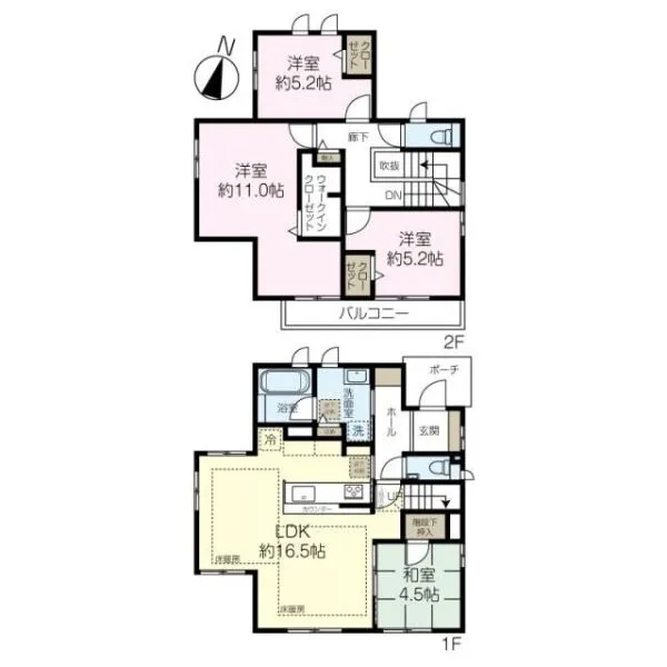 八王子市堀之内 間取り図