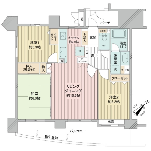 エンゼルコート新川崎 間取図