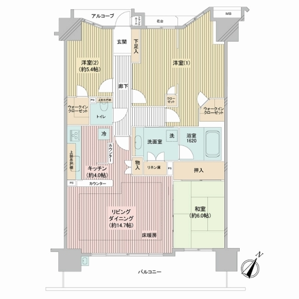 ルイシャトレひばりヶ丘ラスティパーク 間取図