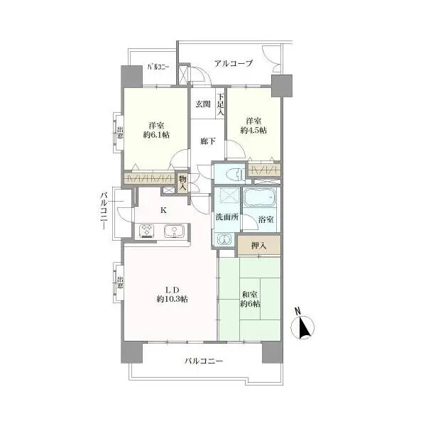 ライオンズマンション東別院第二 間取図