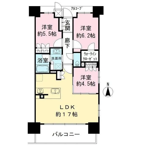 ワコーレ神戸トアプレミアム 間取図