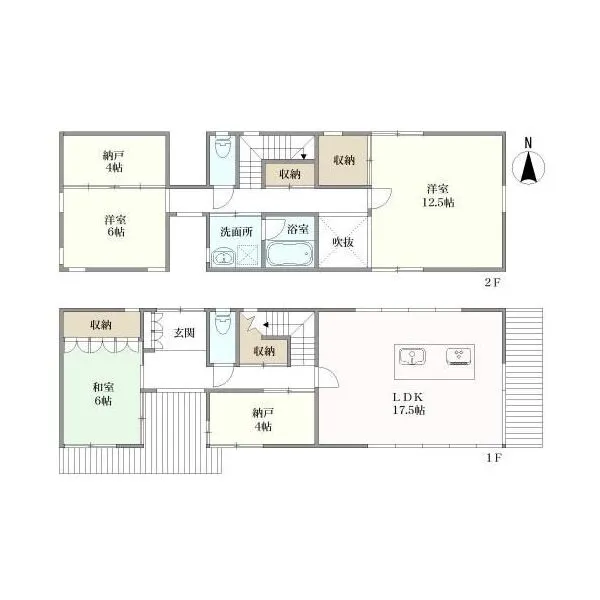京都市右京区嵯峨観空寺久保殿町 間取図