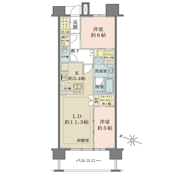 ザ・パークハウス所沢日吉町 間取図