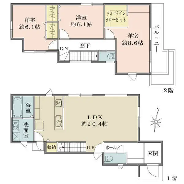 町田市野津田町 間取図