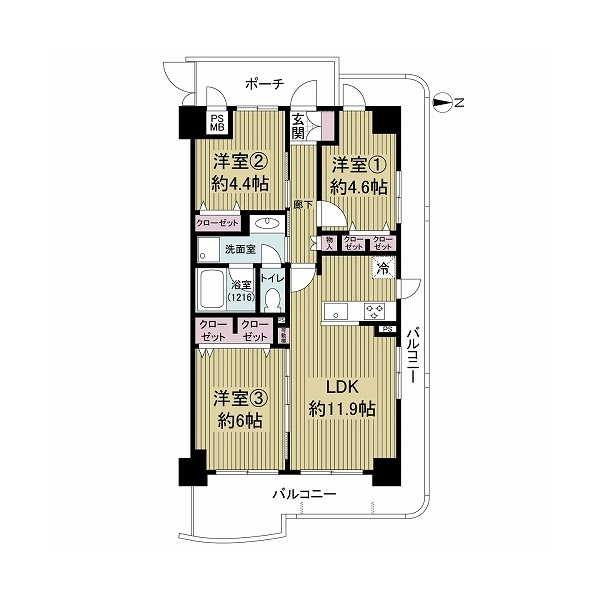 朝日プラザペルソナ―ジュ天下茶屋 間取図