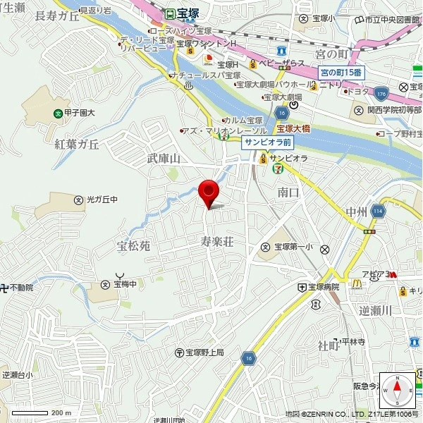 宝塚市南口１丁目 現地案内図