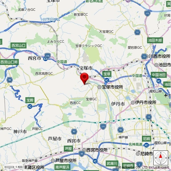 宝塚市南口１丁目 現地案内図