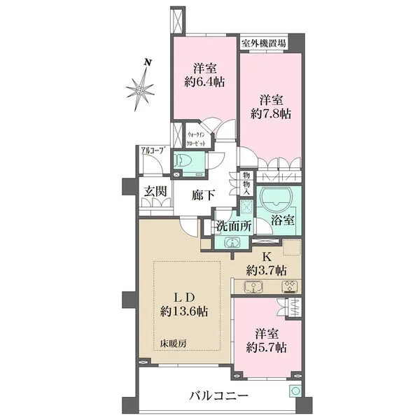 パークハウス世田谷松原 間取図