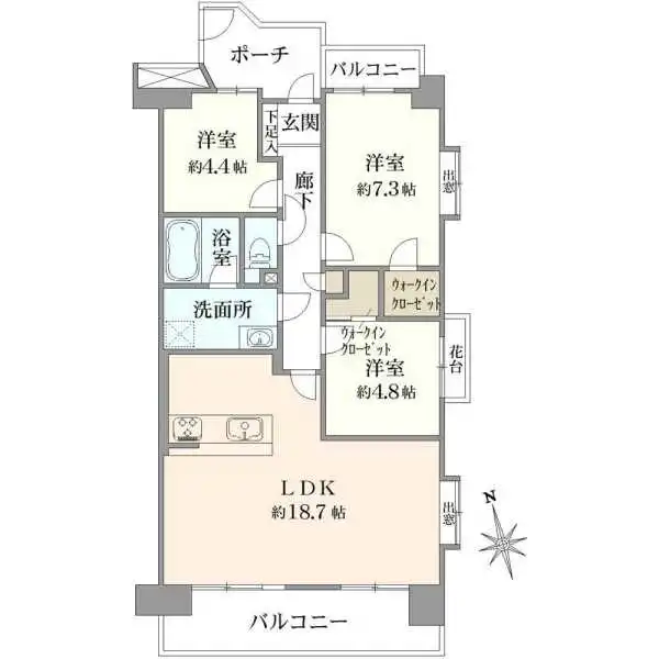 東急ドエル・アルス千住 間取図