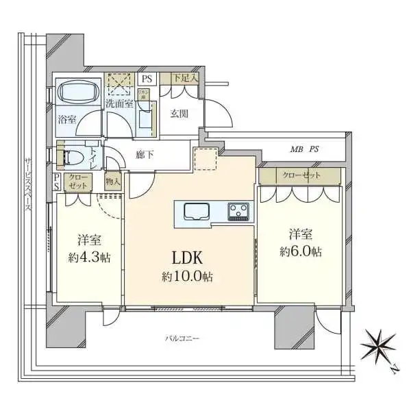 ウェリスタワー愛宕虎ノ門 間取図