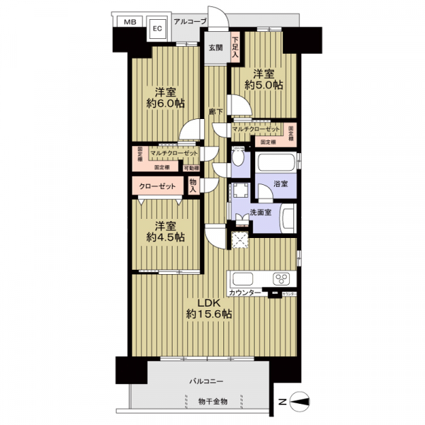 なかもずオールズ・グランコート 間取図