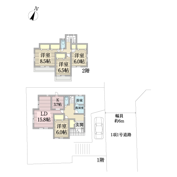 横浜市磯子区森が丘２丁目 間取図