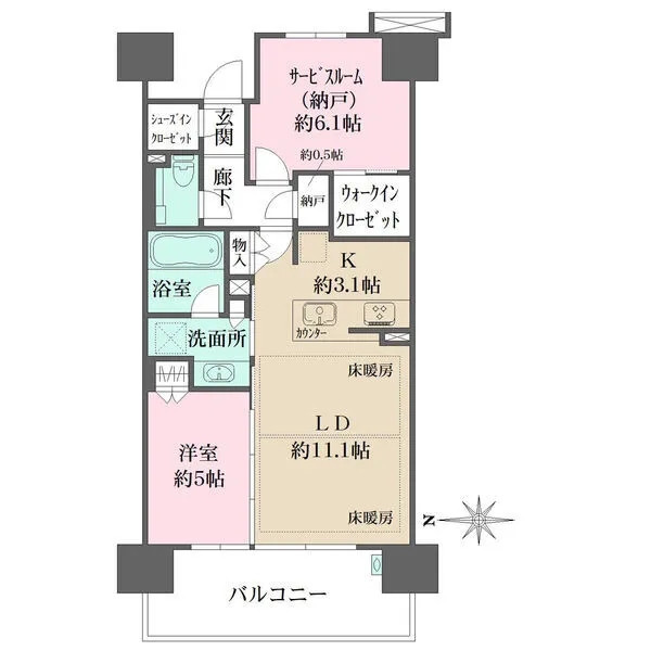 シティタワー葵 間取図
