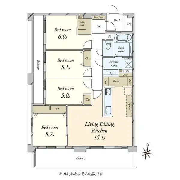 大森パーク・ホームズ　ベイサイドコート 間取図