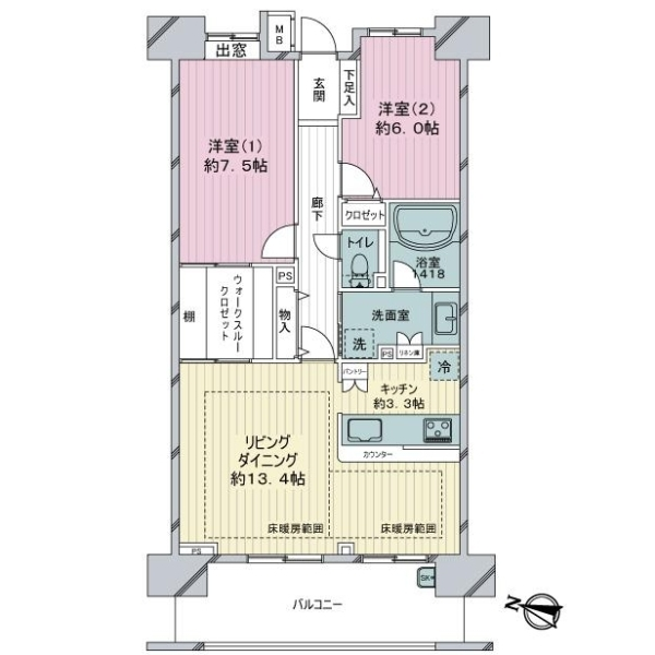 レーベンスクエア川口シルフィア 間取図