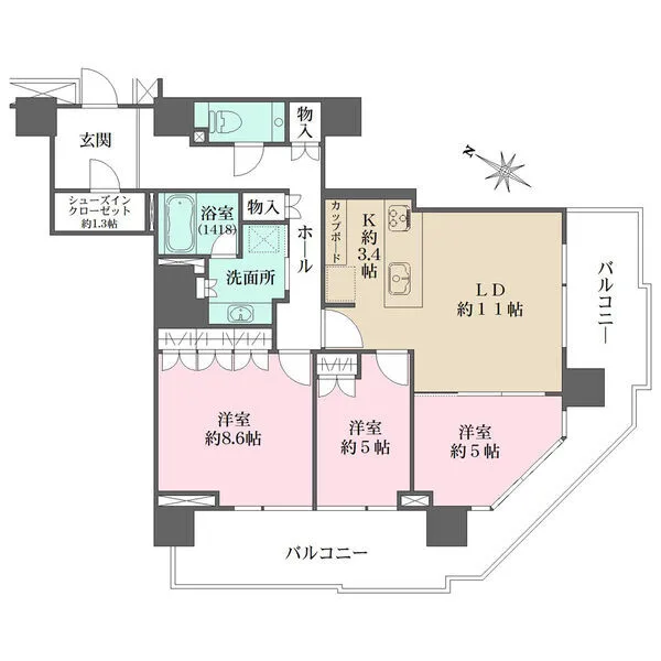 ザ・ヨコハマタワーズ　タワーイースト 間取図