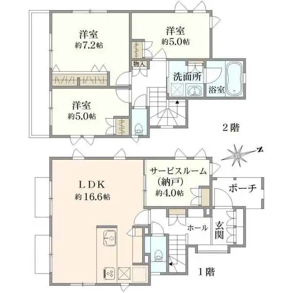中野区上鷺宮２丁目 間取図