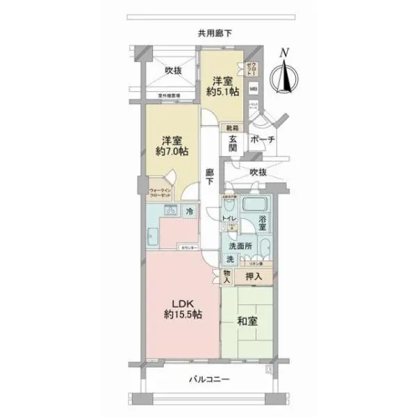 ヒルズ武蔵小杉グランアクシス 間取図