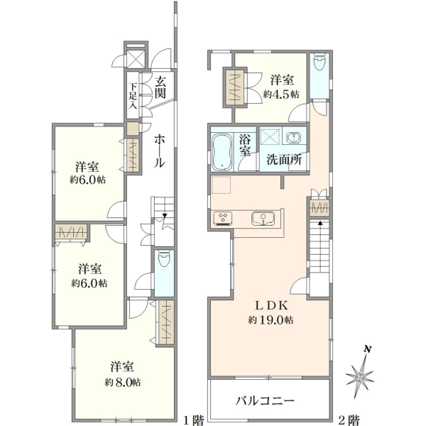 川崎市高津区末長２丁目 間取図