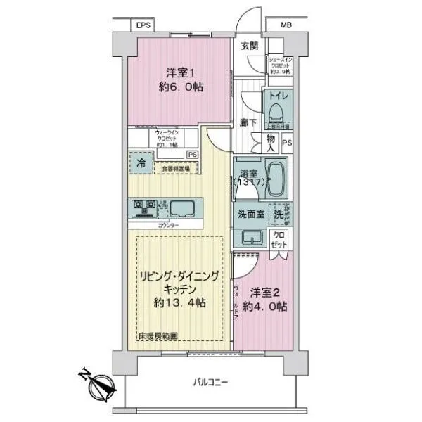 プライム東神奈川 間取図