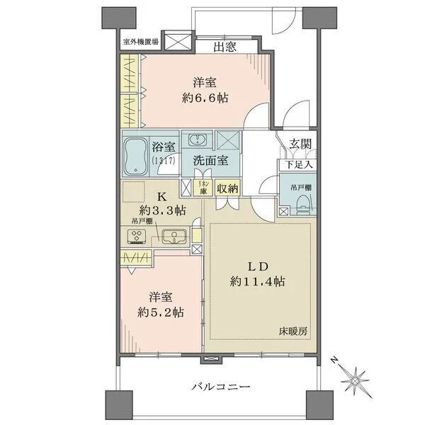 ライオンズマンションセントワーフ横濱 間取図