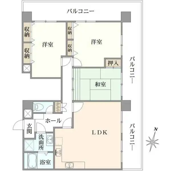 パラスト中野本町 間取図