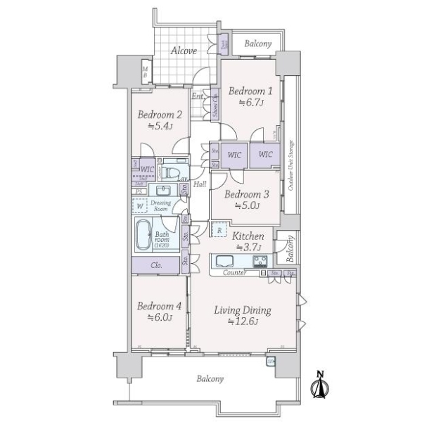 東京テラスＡ棟ＥＡＳＴ 間取図