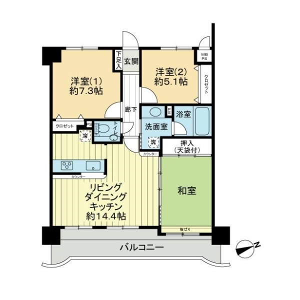 ライオンズガーデン東向島 間取図