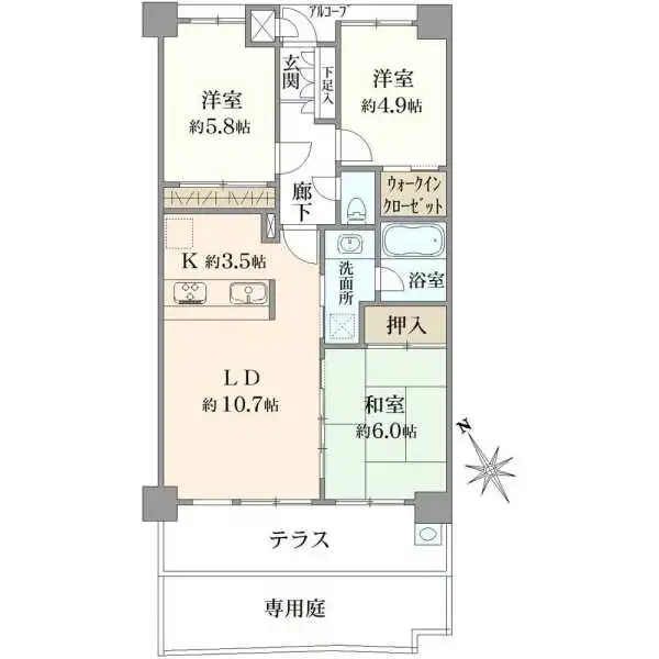 ミオカステーロあざみ野II 間取図