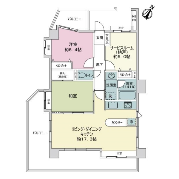 ライオンズマンションひばりヶ丘第３ 間取図