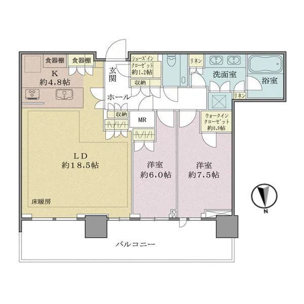HARUMI FLAG SUN VILLAGE T棟 間取図