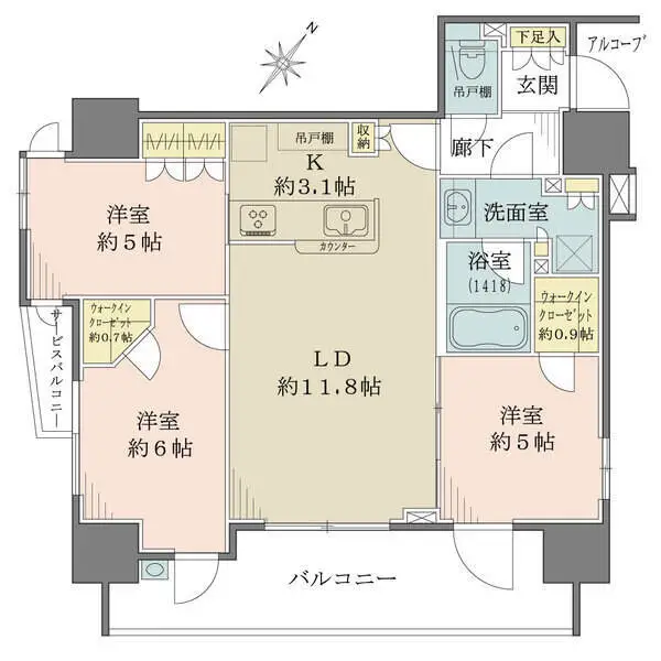クレア新小岩デジーノ 間取図