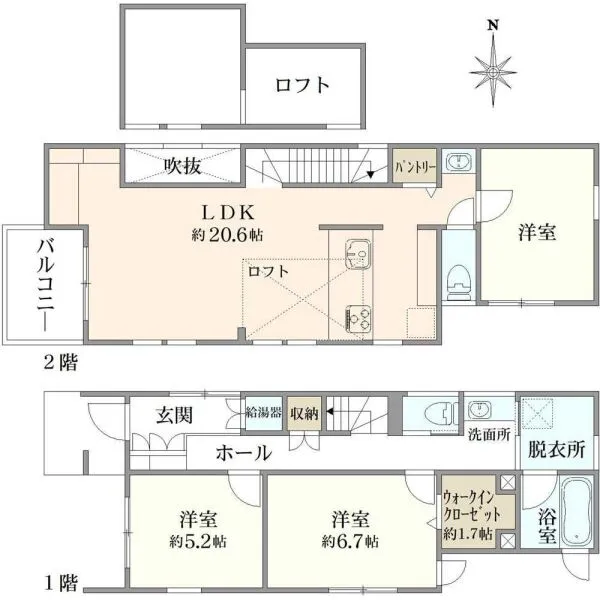 練馬区桜台６丁目 間取図