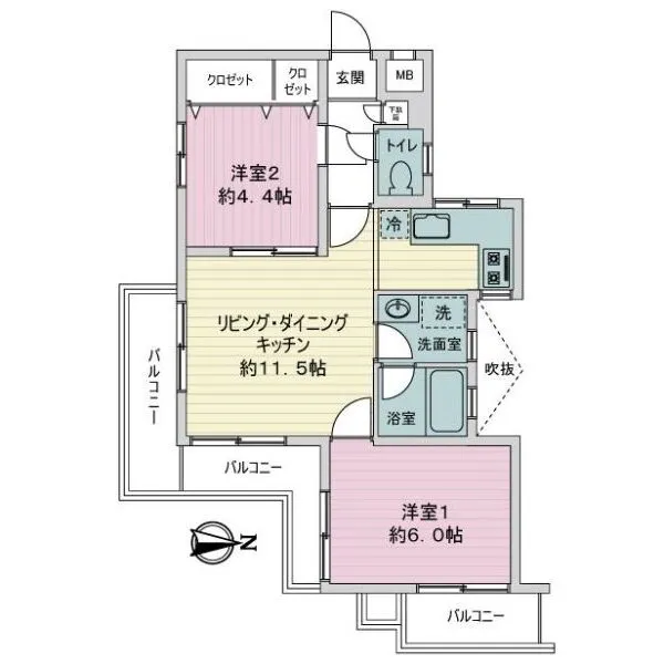 ルミエール紫野 間取図