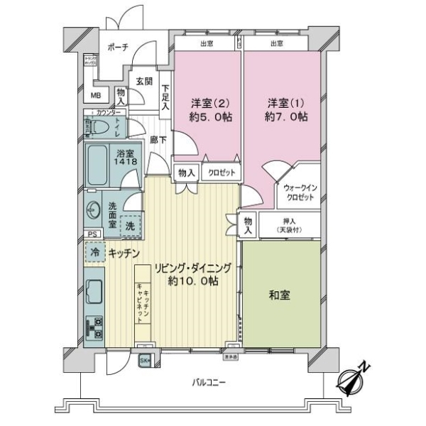 ダイアパレス南鳩ケ谷グランエール 間取図