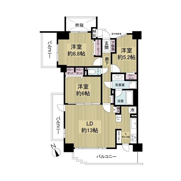 昭和折戸町ヒルズ 間取図