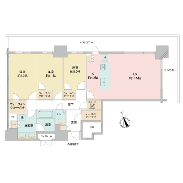 ドレッセタワー新綱島 間取図