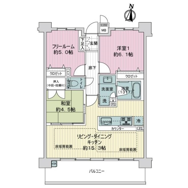 エスリード京都山科セミリア 間取図
