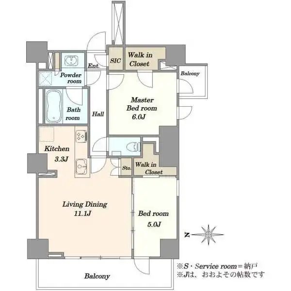 ディアナコート御苑内藤町 間取図