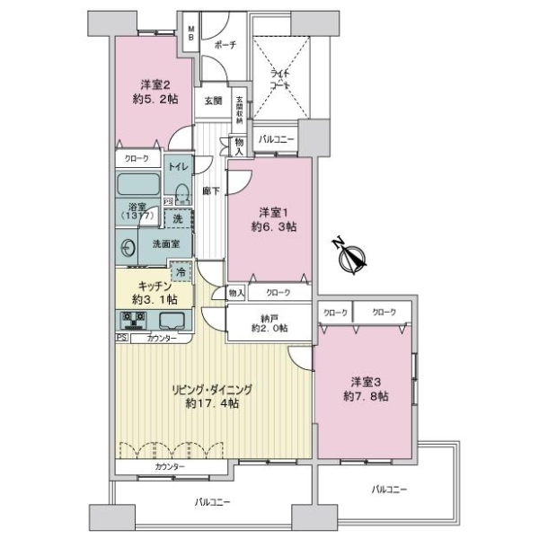 エステガーデンセンター北サウススクエア 間取図