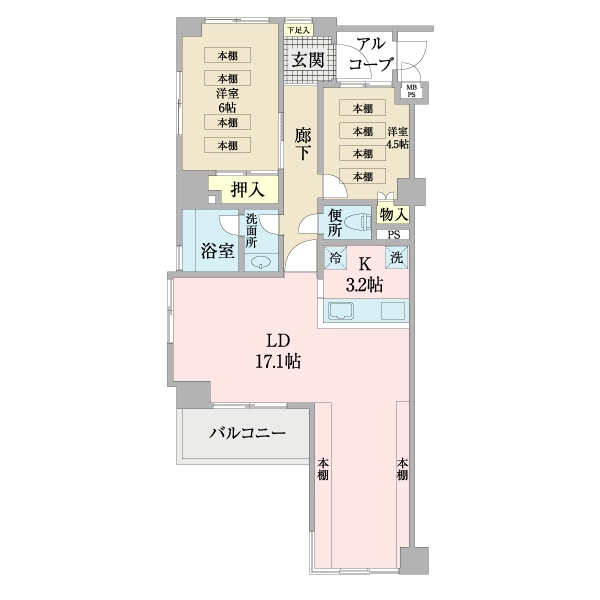 マートルコート調布第２ 間取図