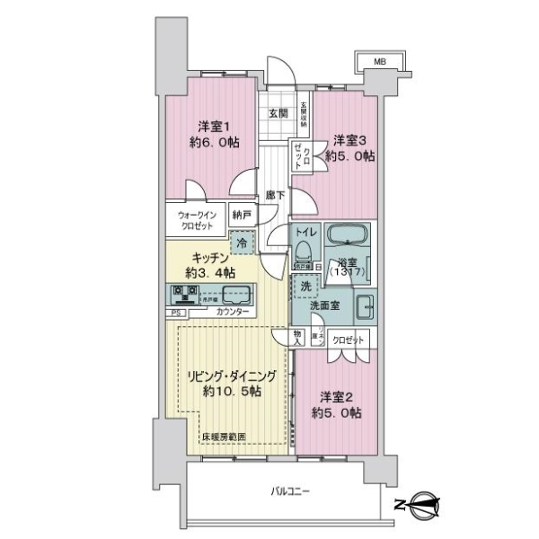 ライオンズウイングゲート 間取図
