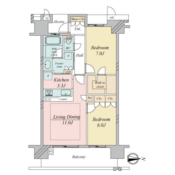 アップルガーデン茨木 間取図