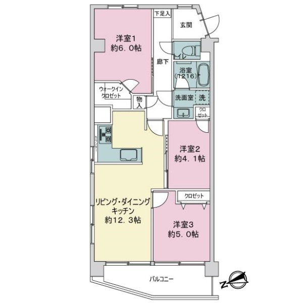 シーアイマンション神奈川 間取図